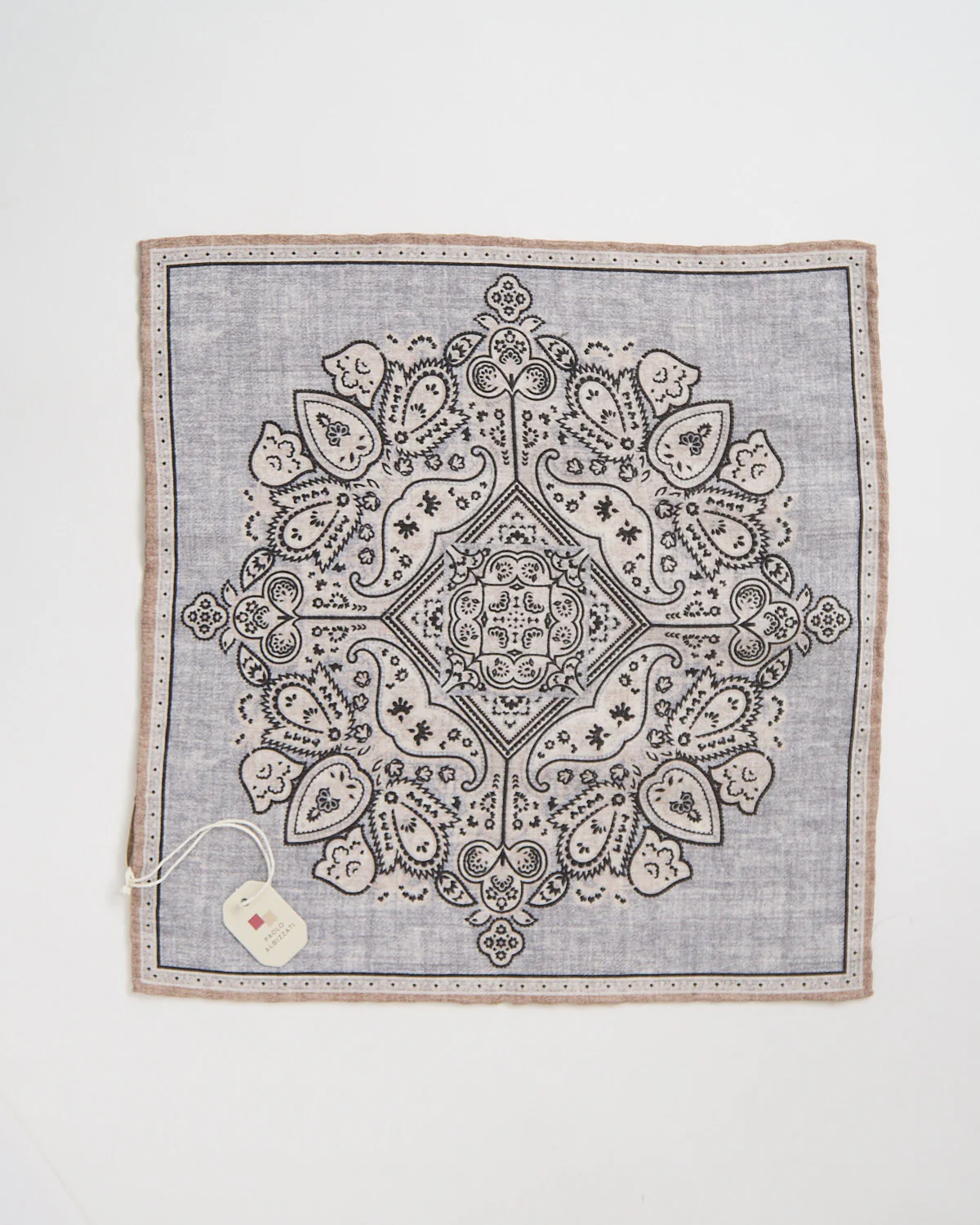 Large Medallion Pattern Pocket Square - Image 3