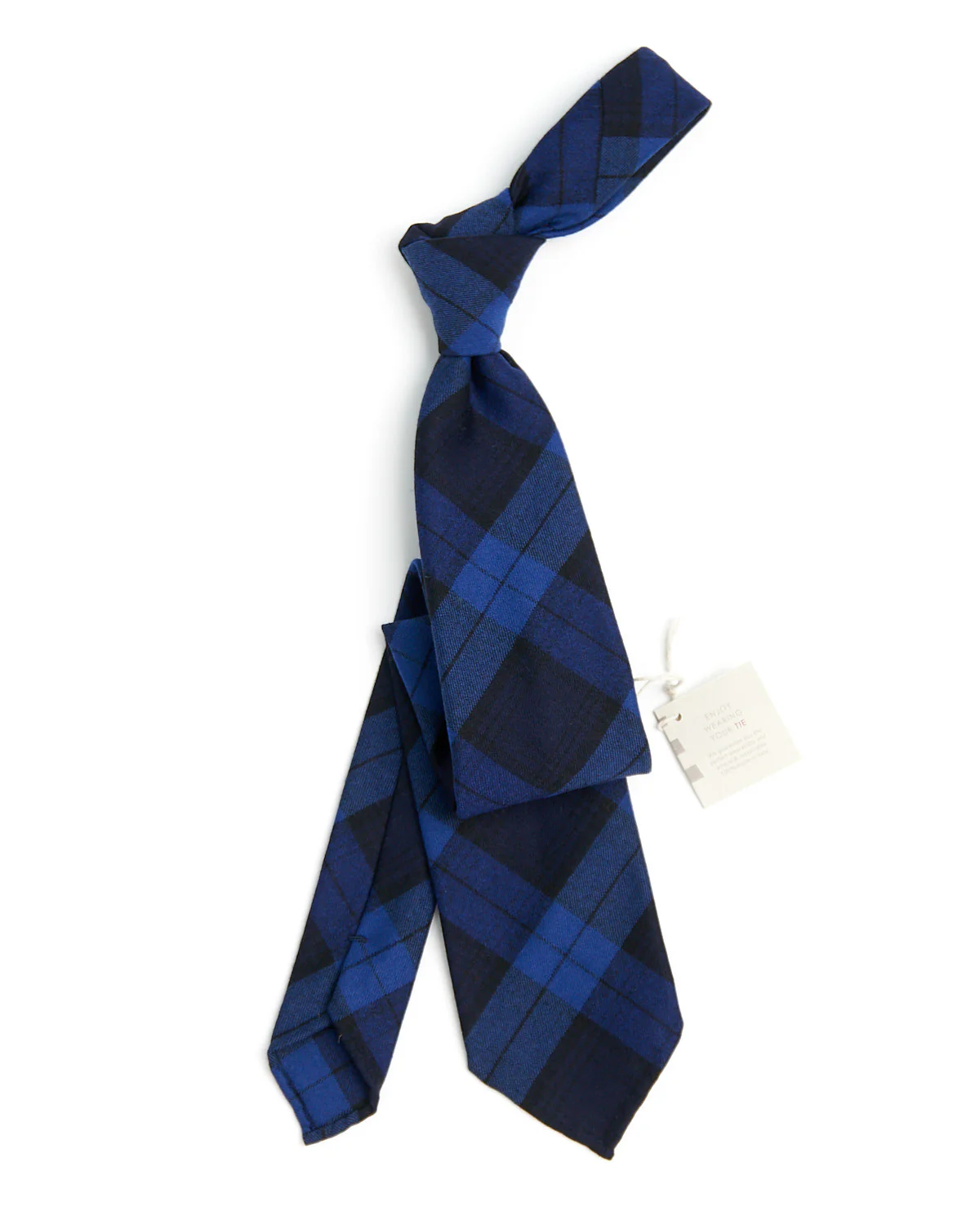 Tartan Wool Hand Rolled Tip Necktie