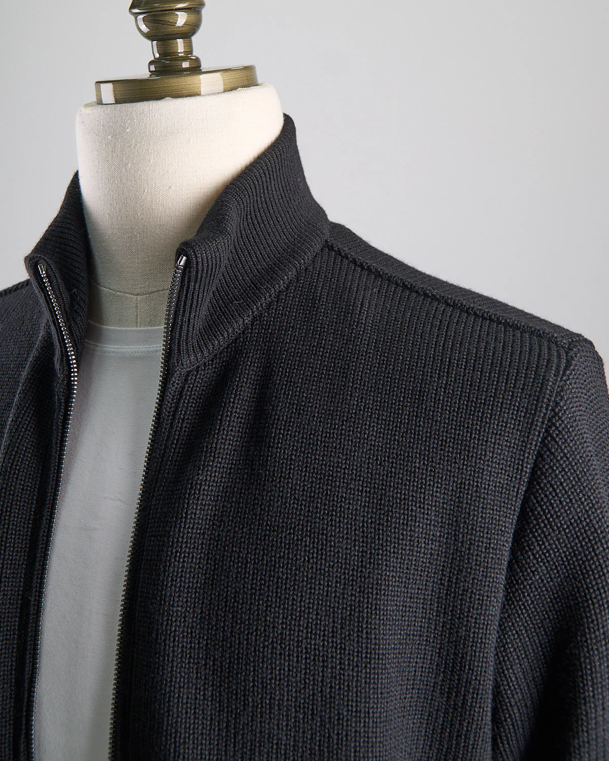Full Zip Sweater With Moon Badge - Image 5