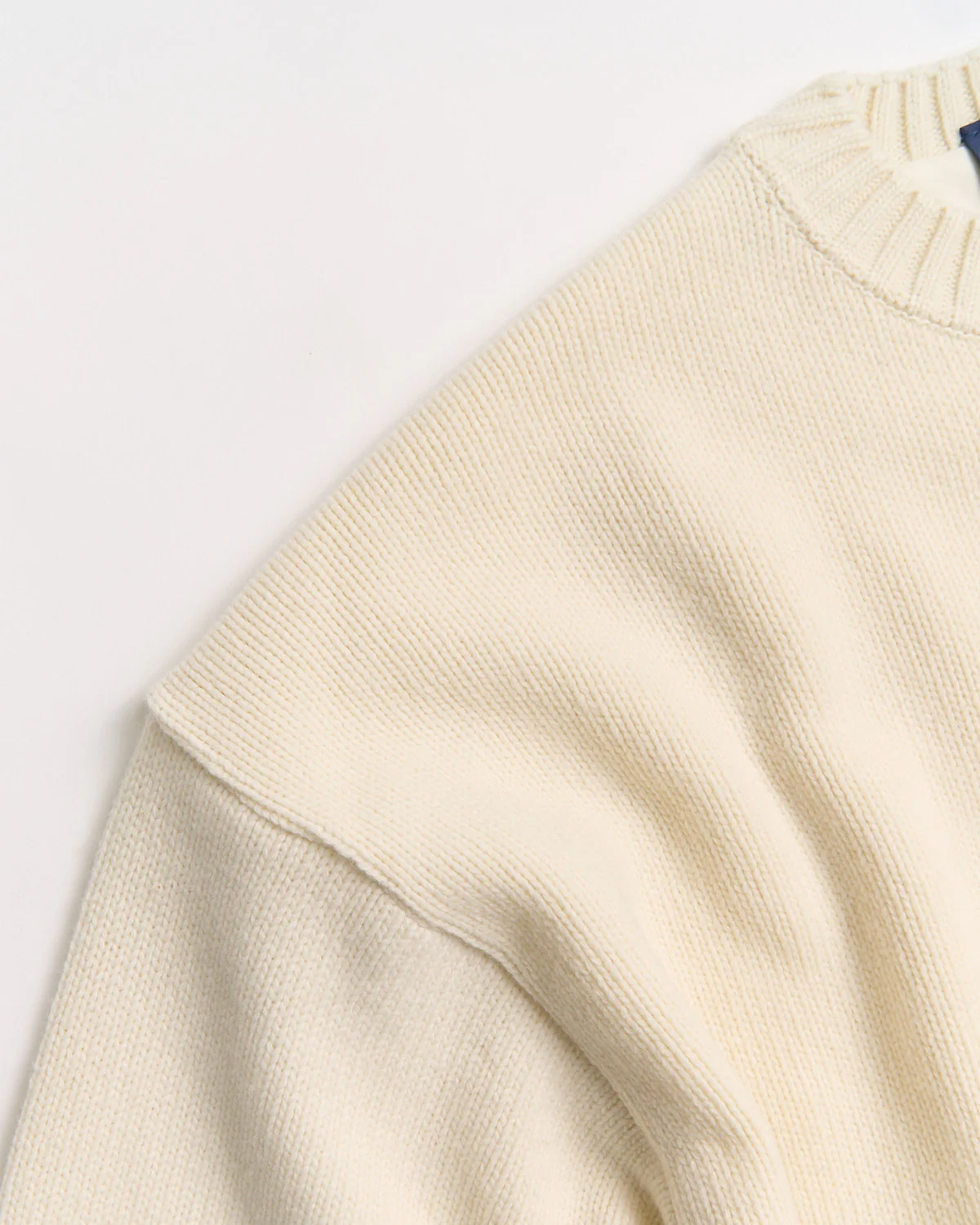 Re-Wool Crewneck With Embroidered Anchor - Image 2