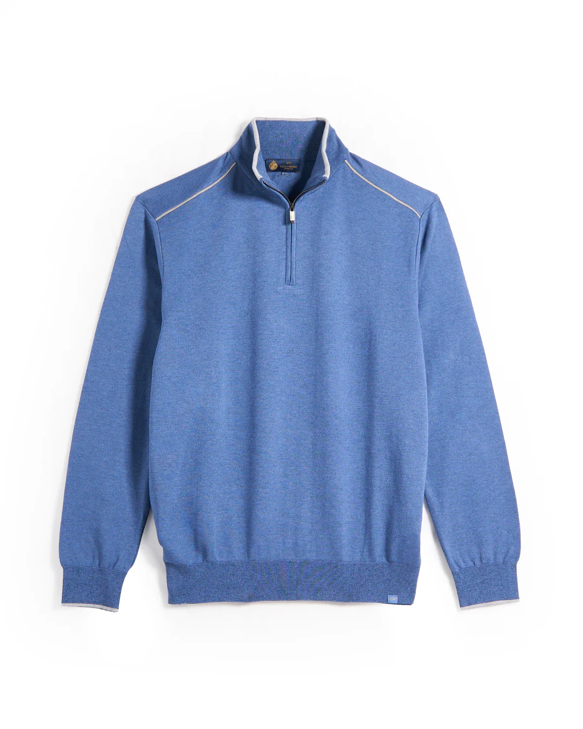 Silk-Cotton Blend Half Zip Sweater