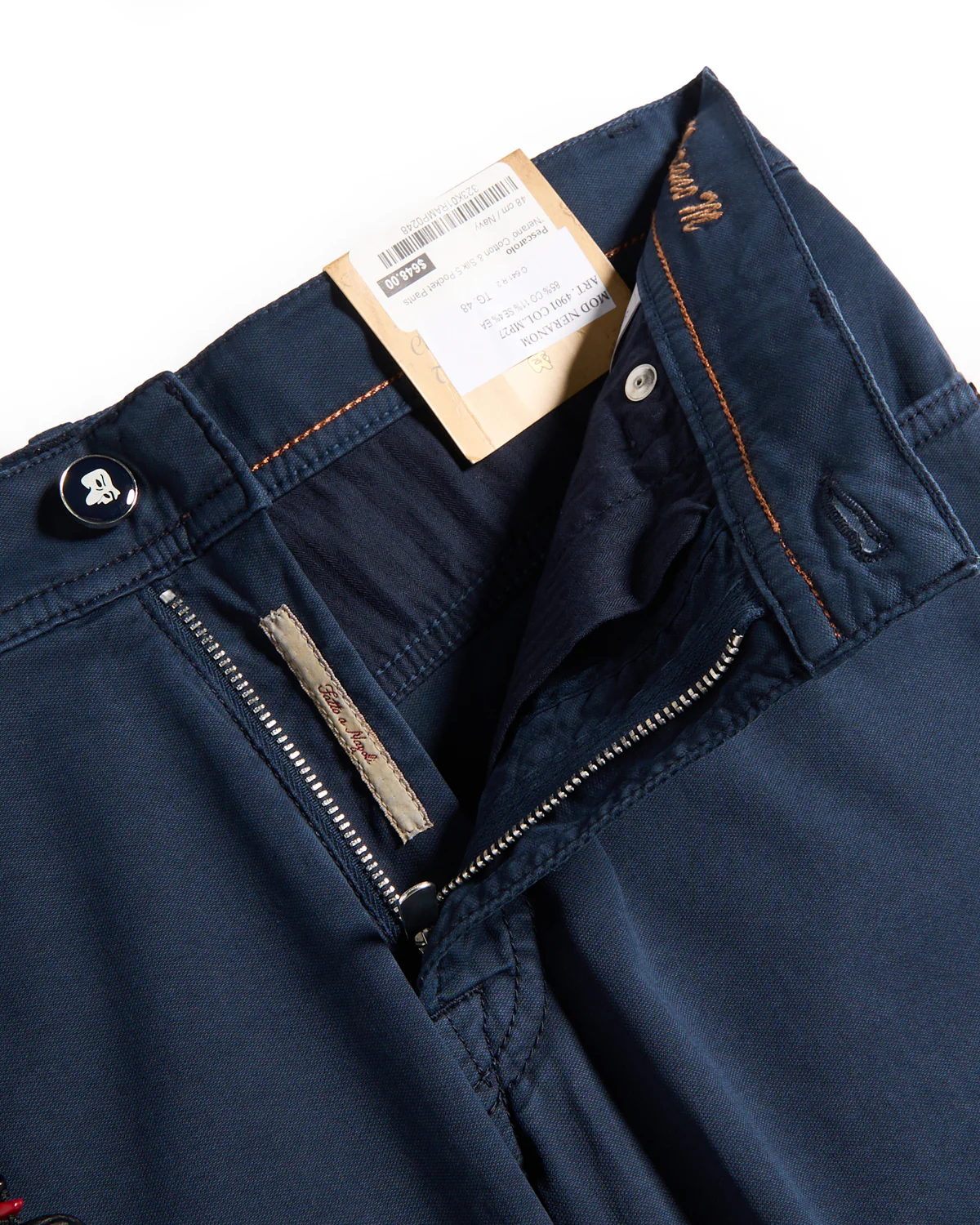 'Nerano' Cotton & Silk 5 Pocket Pants - Image 2