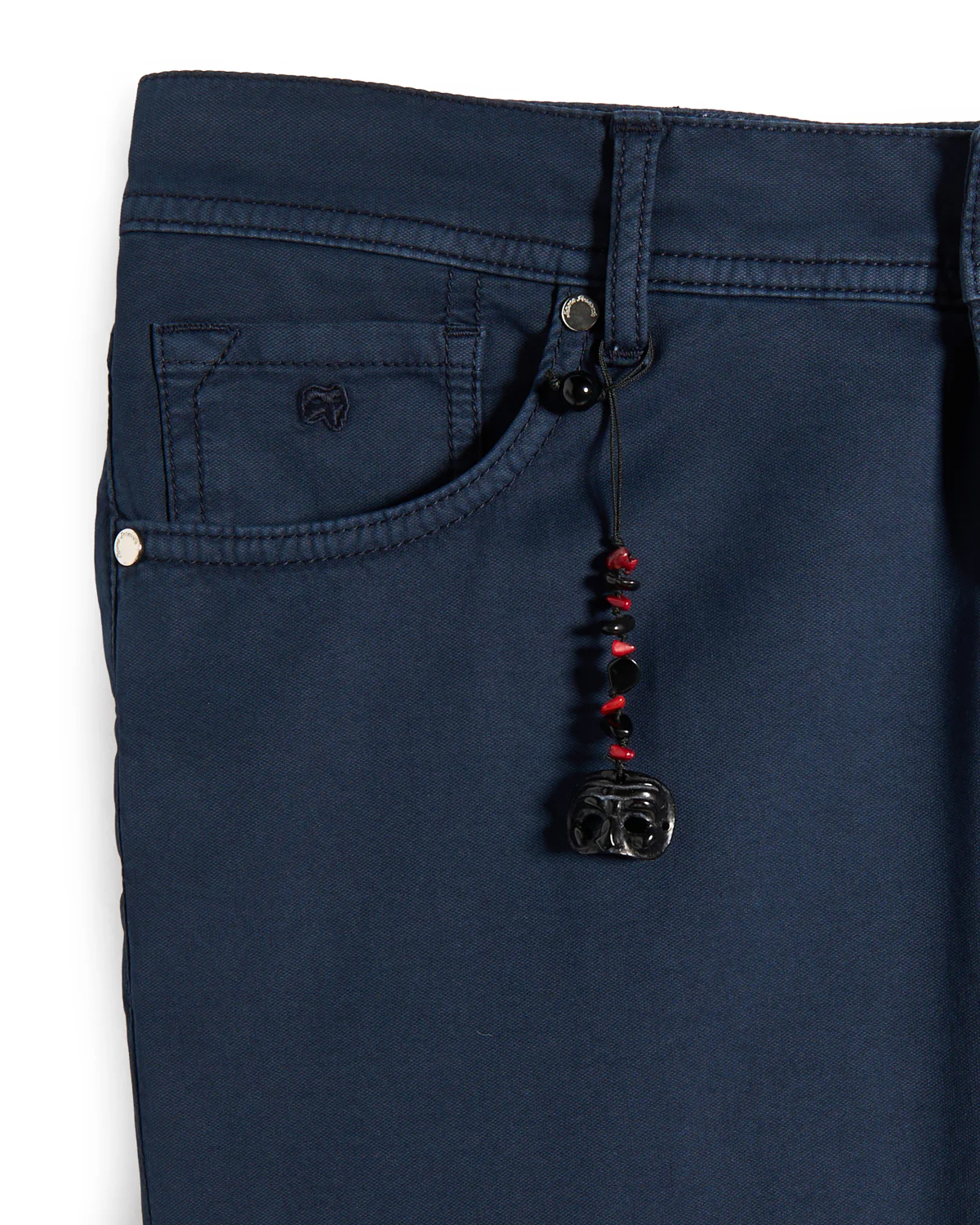 'Nerano' Cotton & Silk 5 Pocket Pants - Image 4
