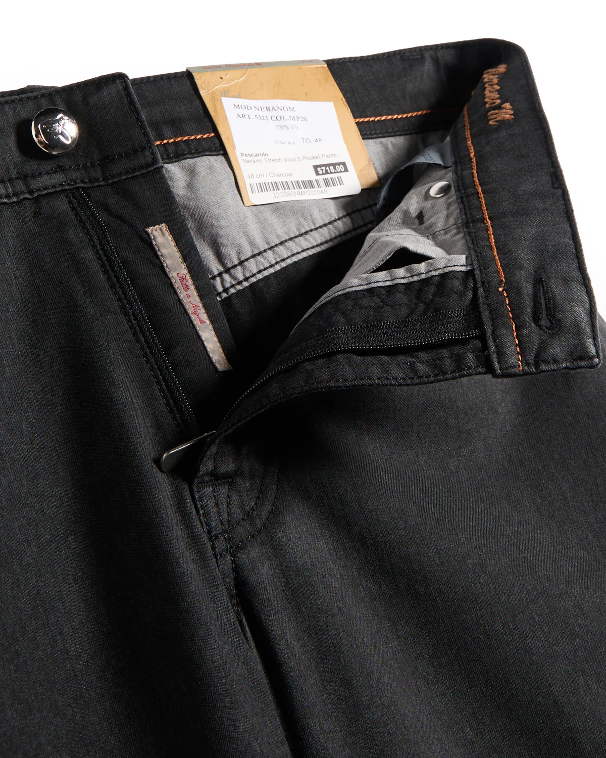 'Nerano' Stretch Wool 5 Pocket Pants - Image 2