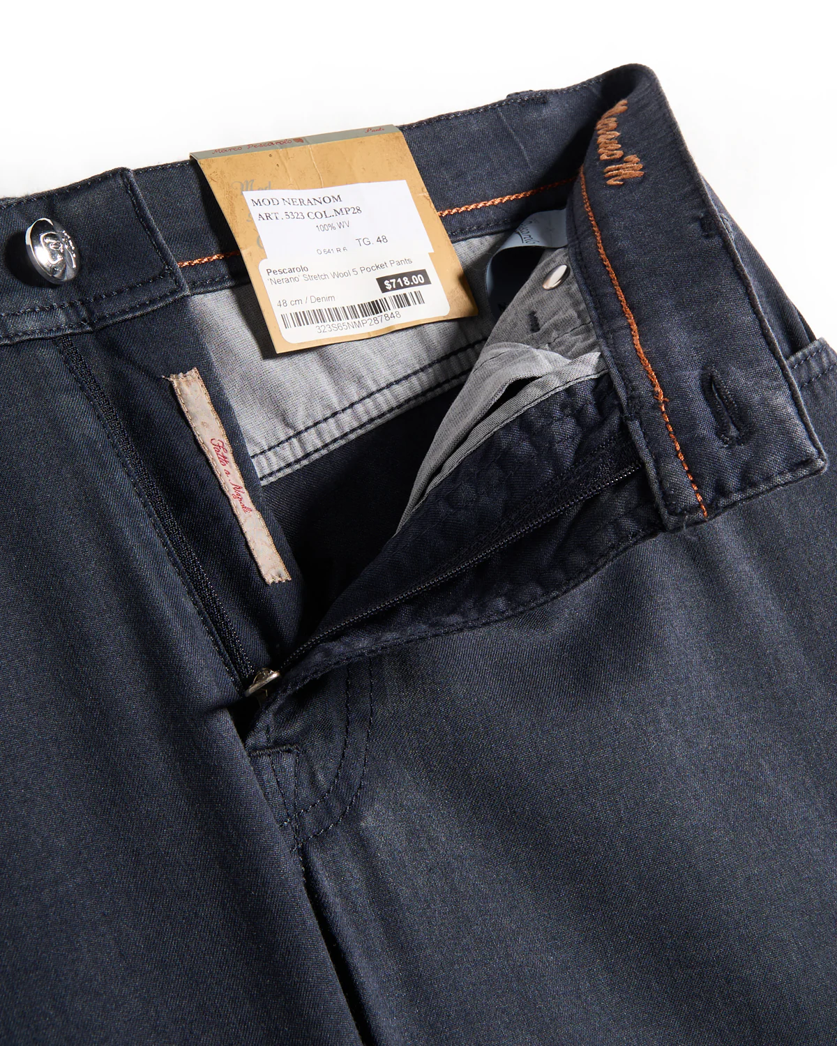 'Nerano' Stretch Wool 5 Pocket Pants - Image 2