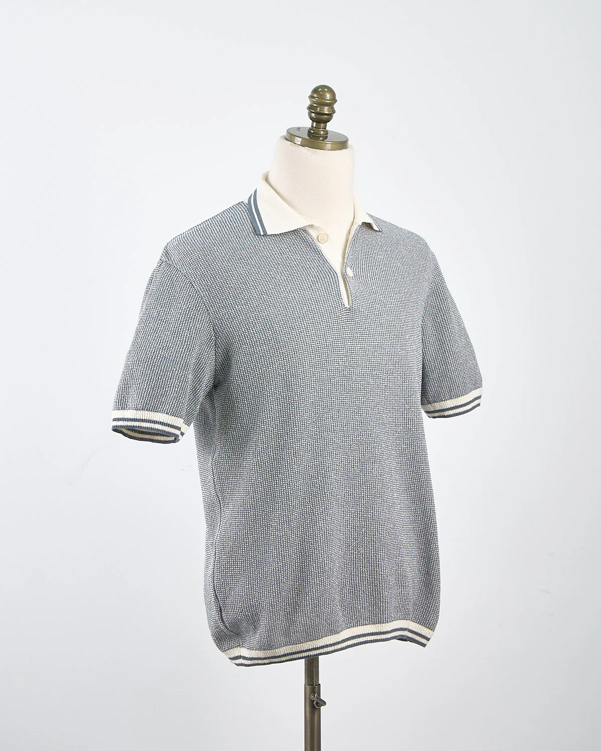 Cotton Bouclé Piqué Tipped Polo Shirt