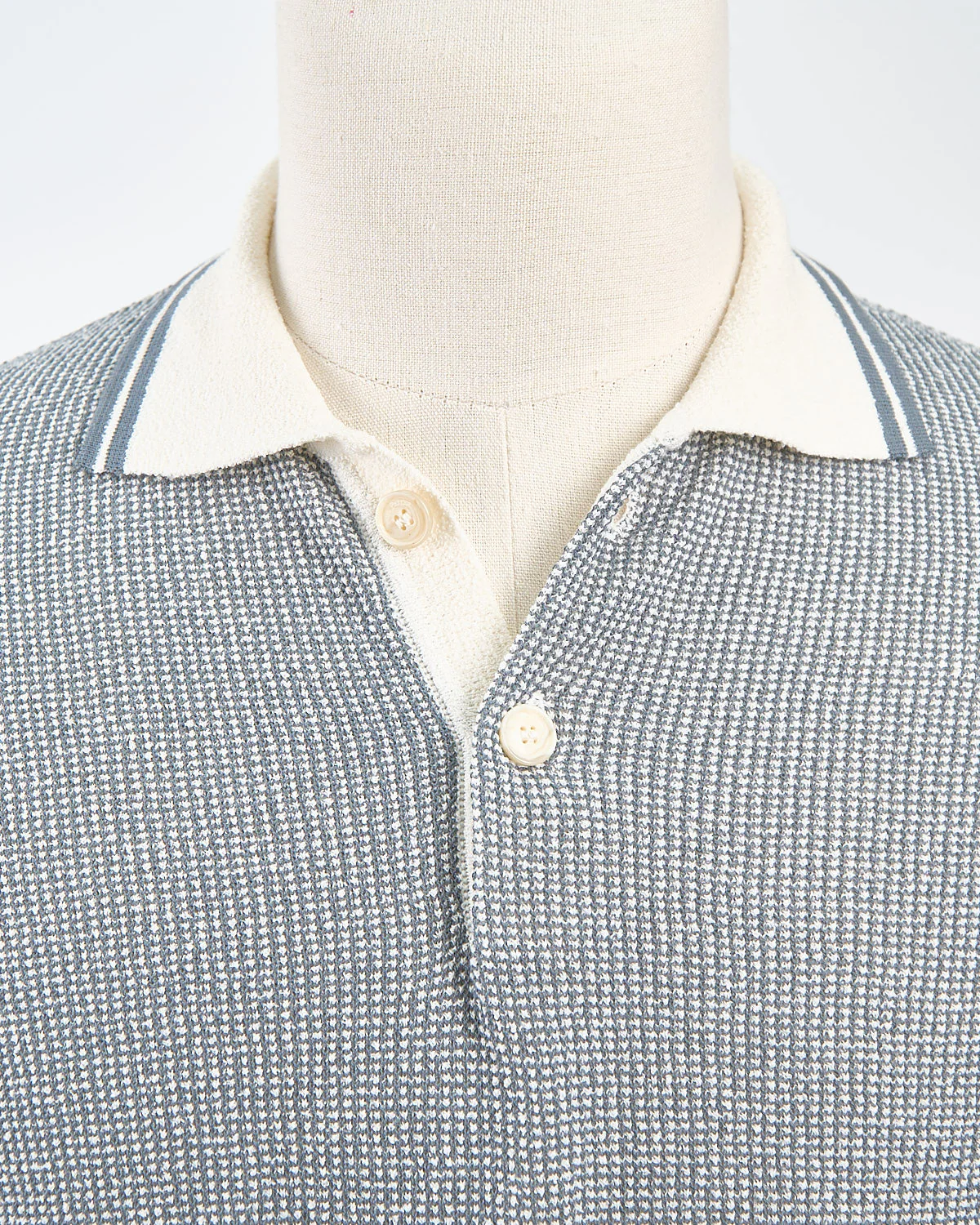Cotton Bouclé Piqué Tipped Polo Shirt - Image 3