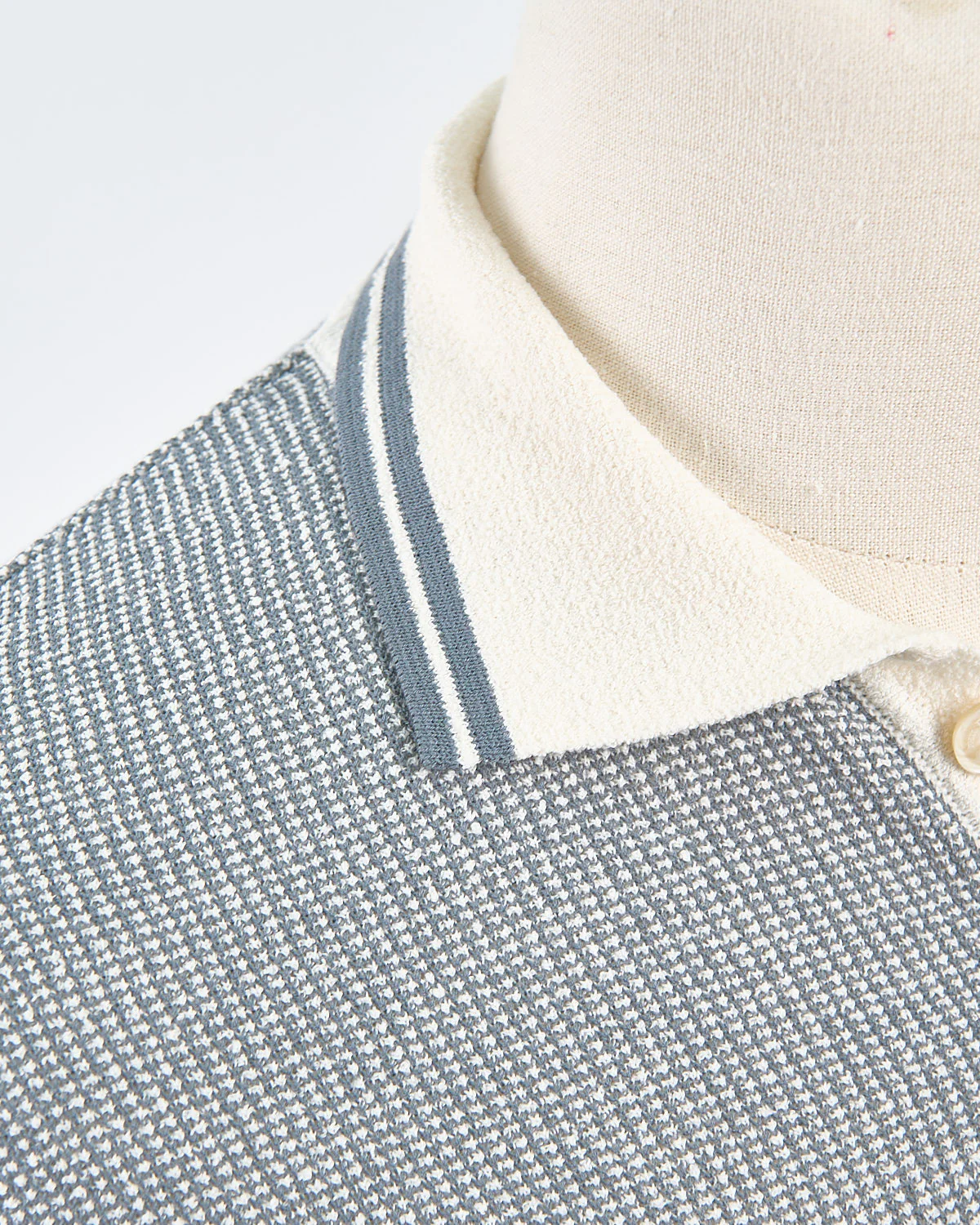 Cotton Bouclé Piqué Tipped Polo Shirt - Image 6