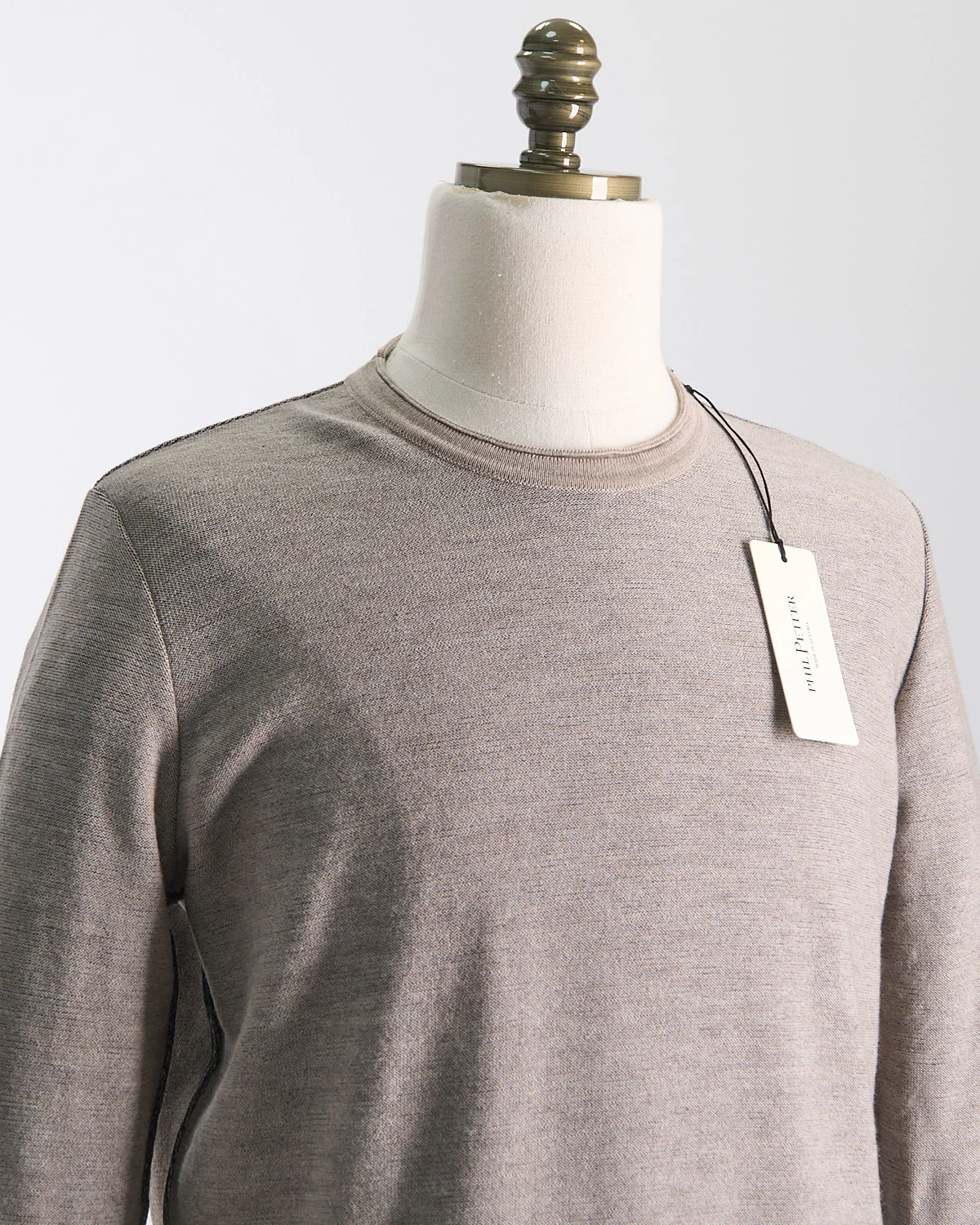 Soft Two-Tone Crewneck Sweater - Image 4