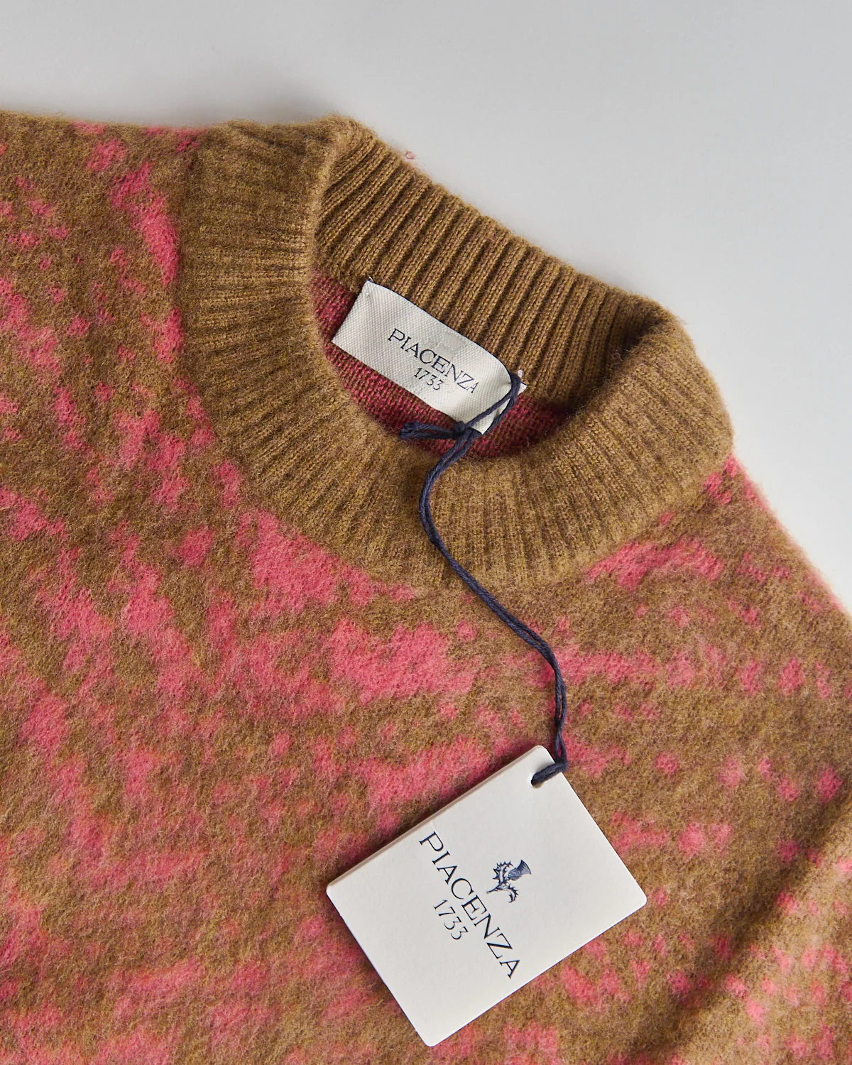 Wool Girocollo Punto Jaquard Pixel Pettinato Sweater - Image 7