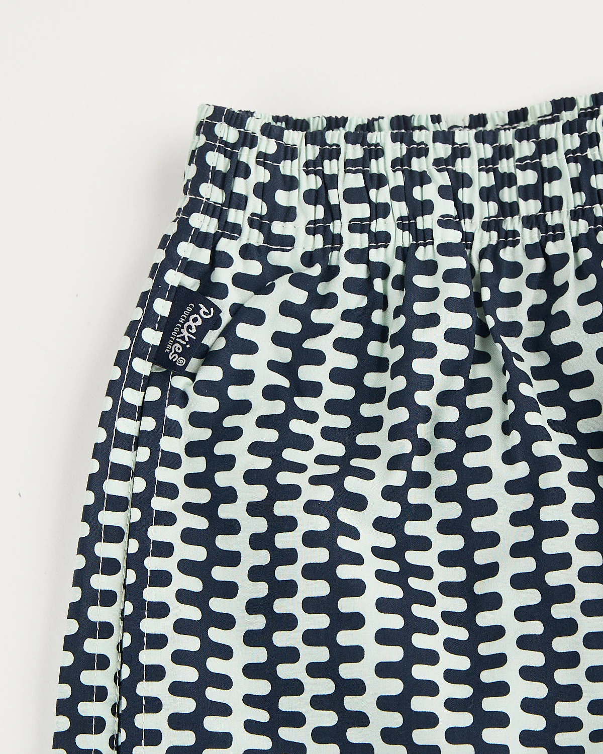 Navy Wavey Cotton Boxers With Pockets - Image 4