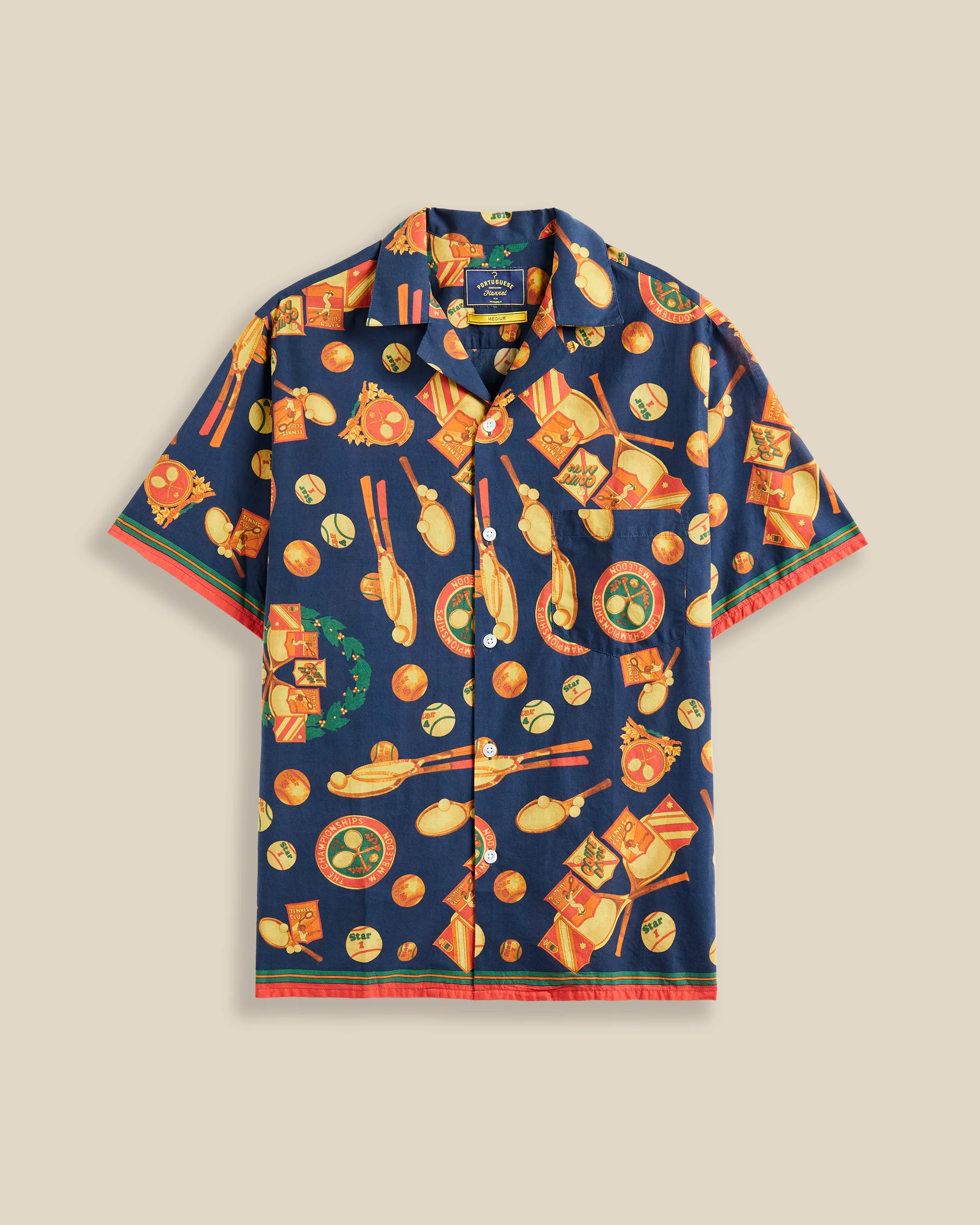 Cotton 'Cup' Printed Camp Shirt