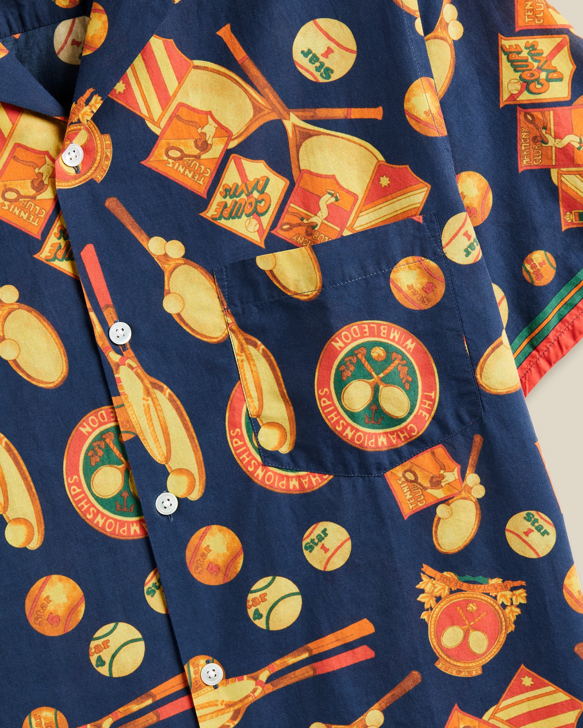 Cotton 'Cup' Printed Camp Shirt - Image 3