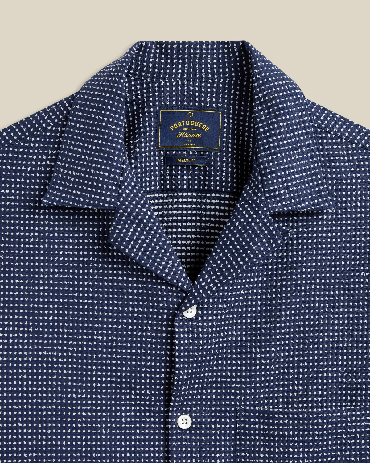 'Dots' Cotton Camp Collar Shirt - Image 2