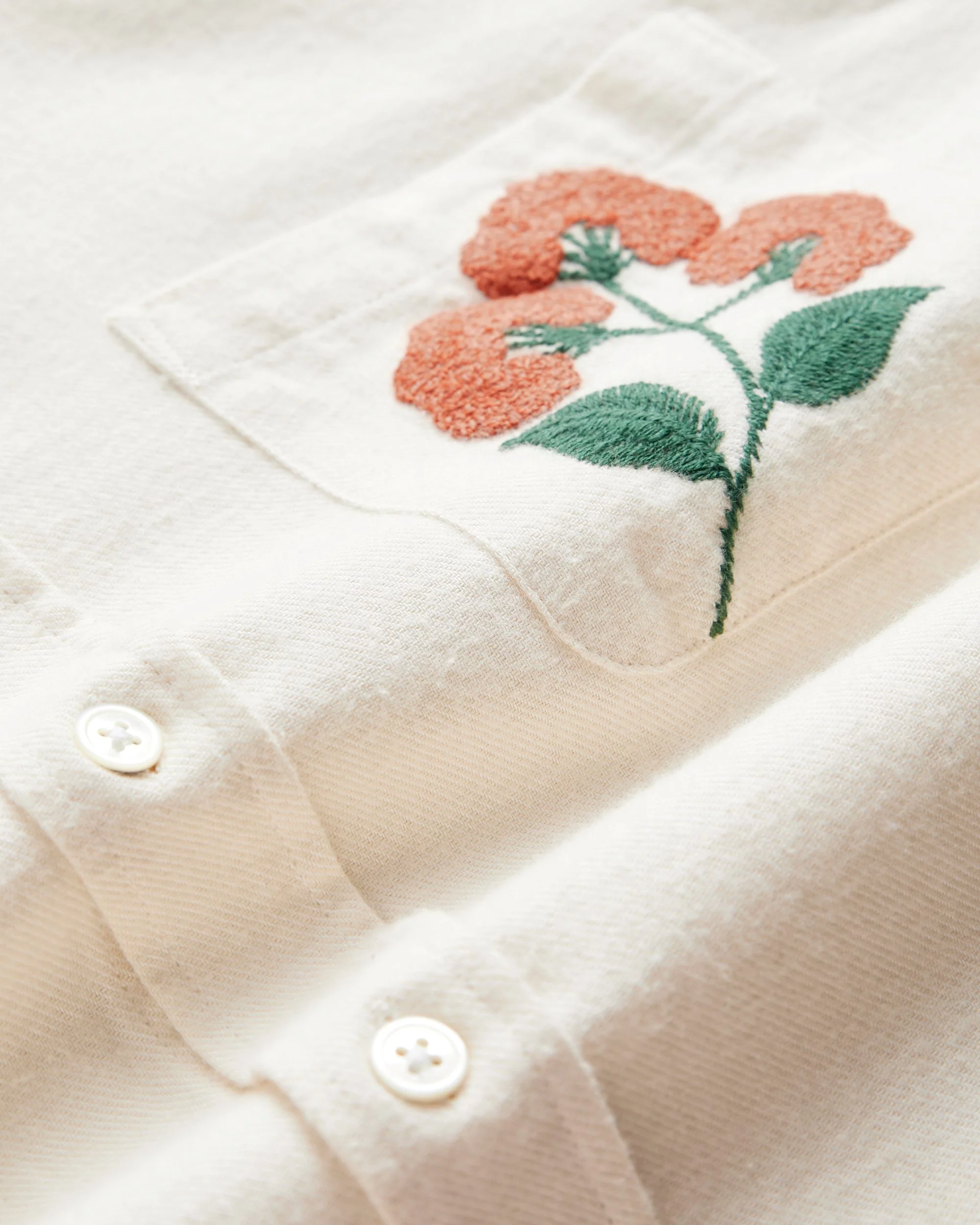 Embroidery Flannel Shirt - Image 5