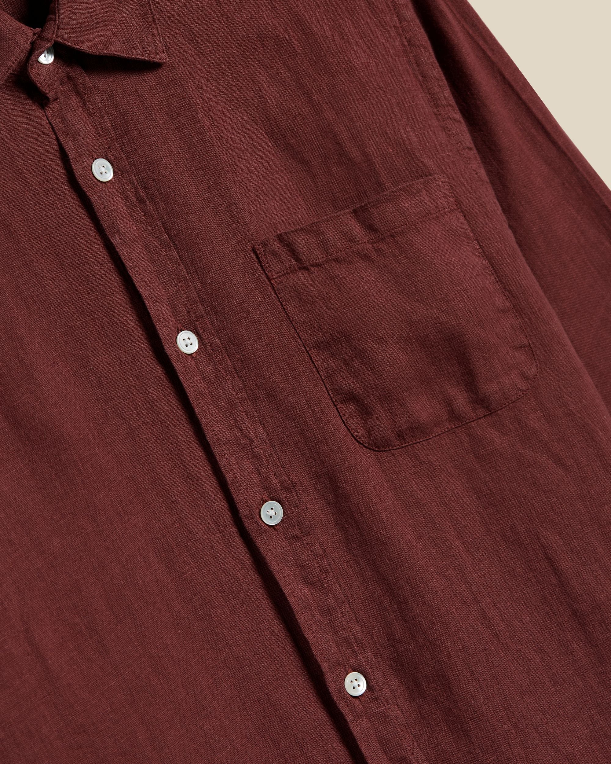 Long Sleeve Linen Shirt - Image 3
