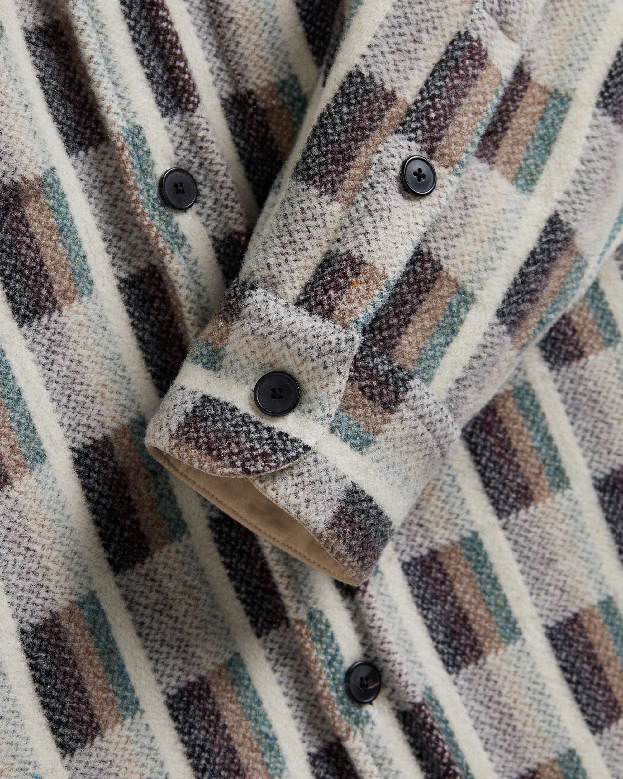 Merino Wool Jacquard Chunky Overshirt - Image 2