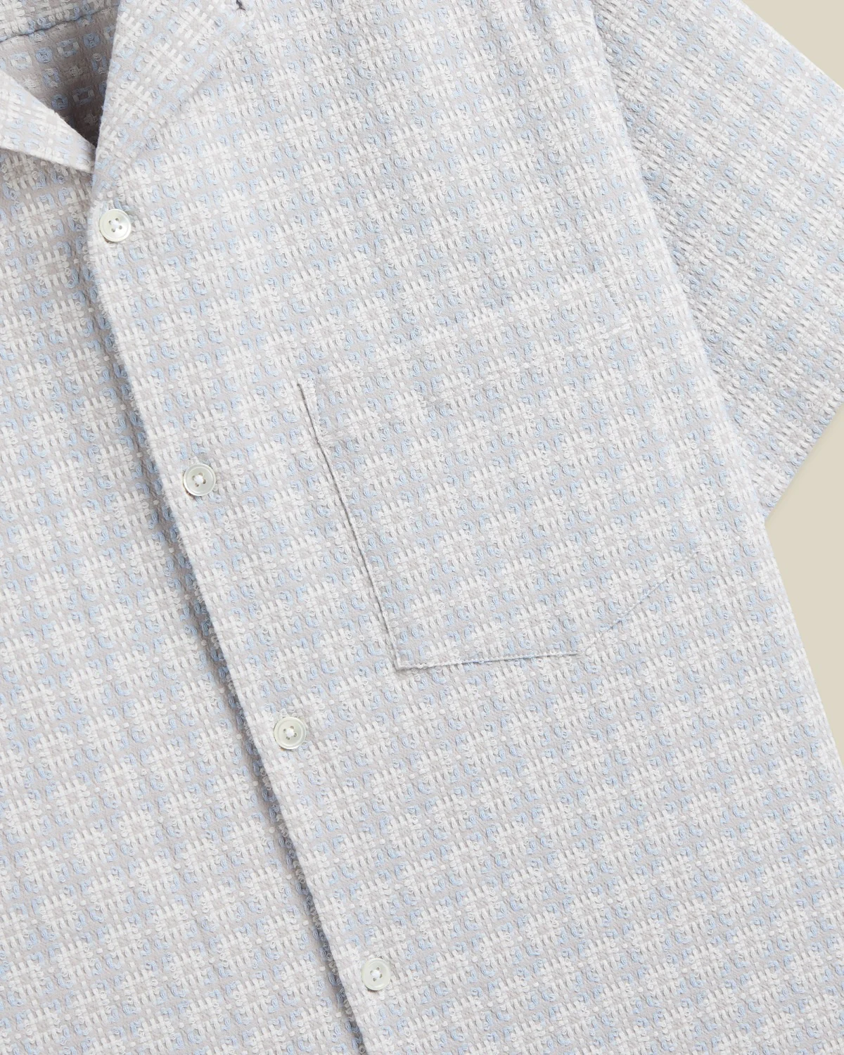 'Polen' Jacquard Camp Collar Shirt - Image 3