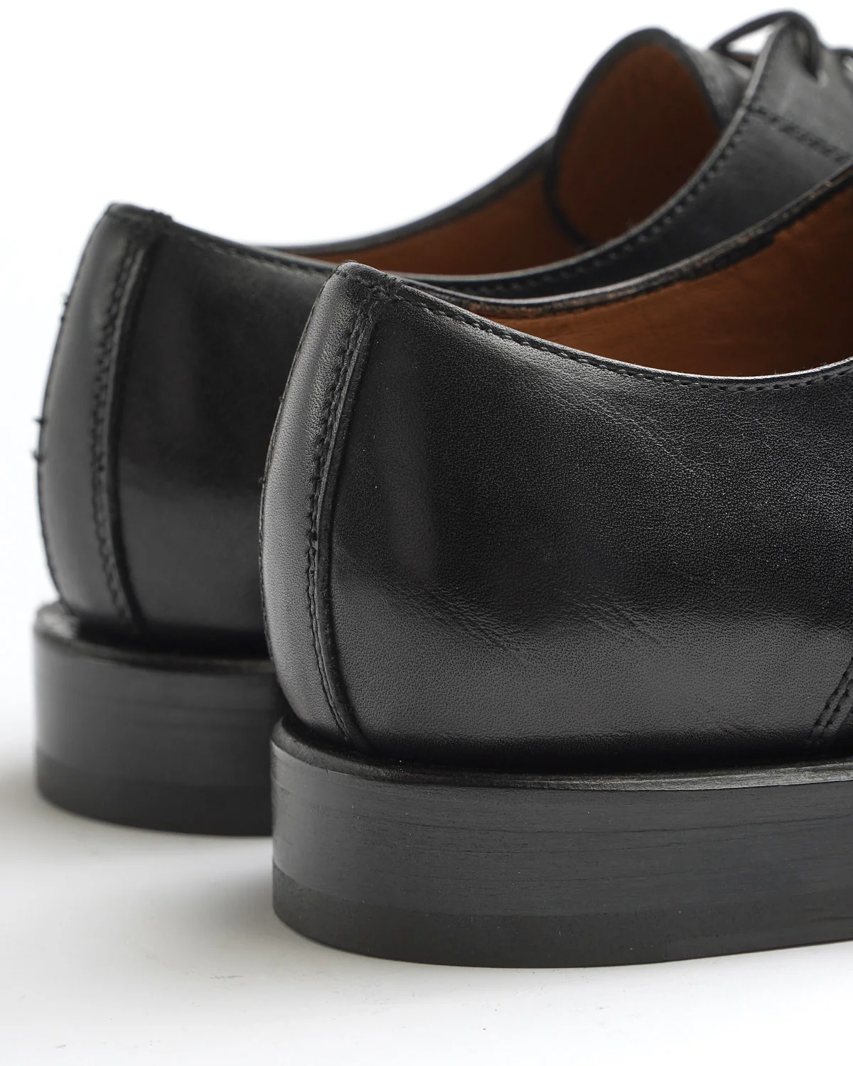 Black Chiseled Toe Derby Dress Shoe - Image 7