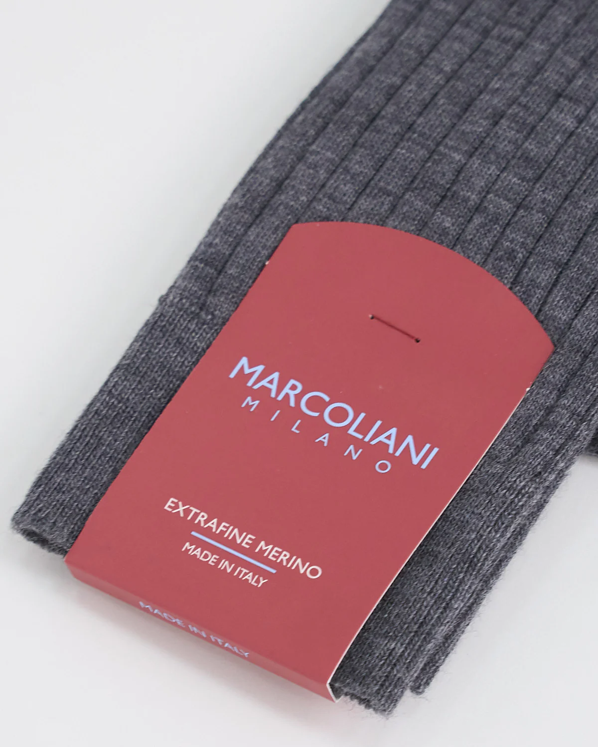 Solid Ribbed Sock / Grey - Image 3