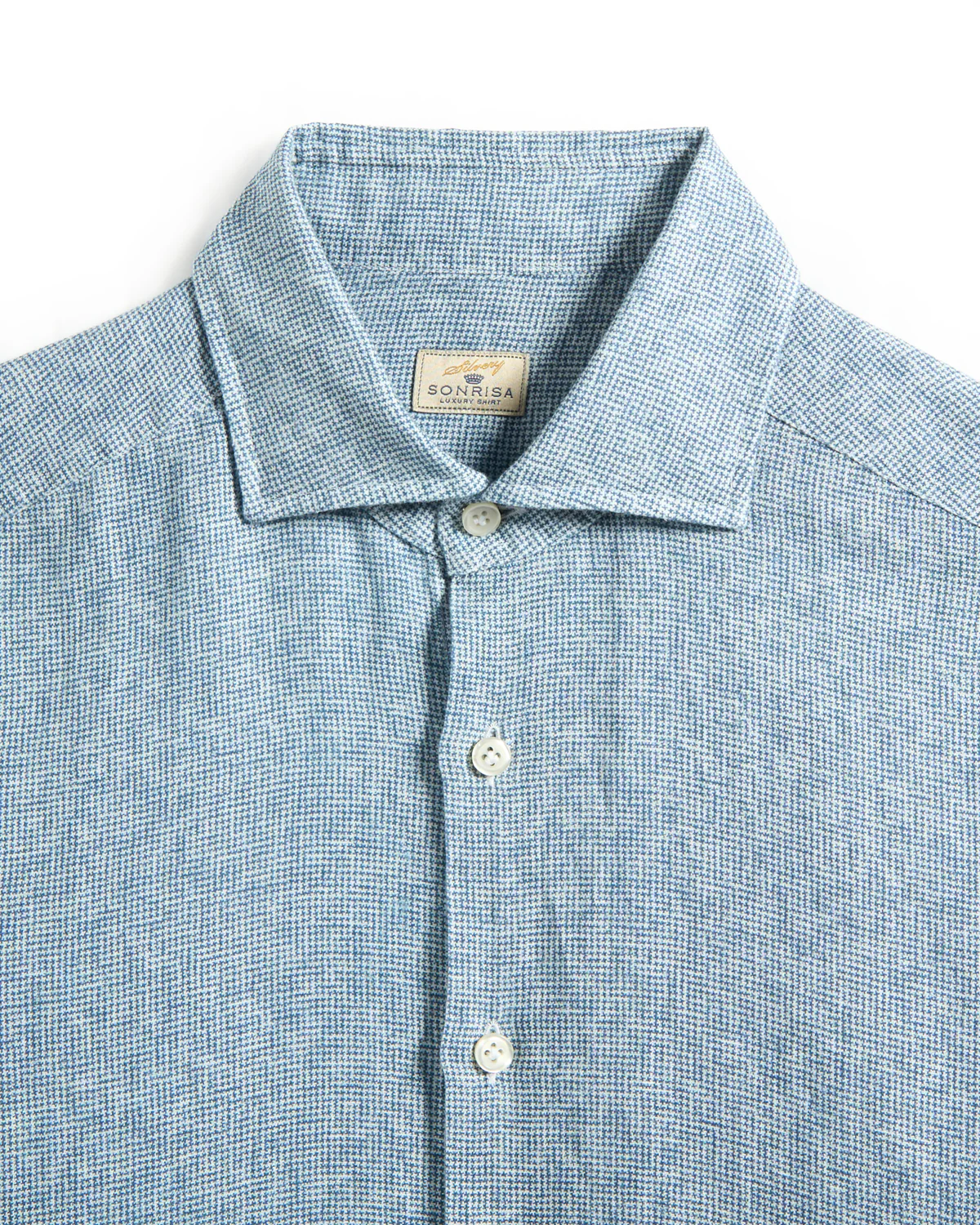 Blue Birdseye Linen Shirt - Image 2