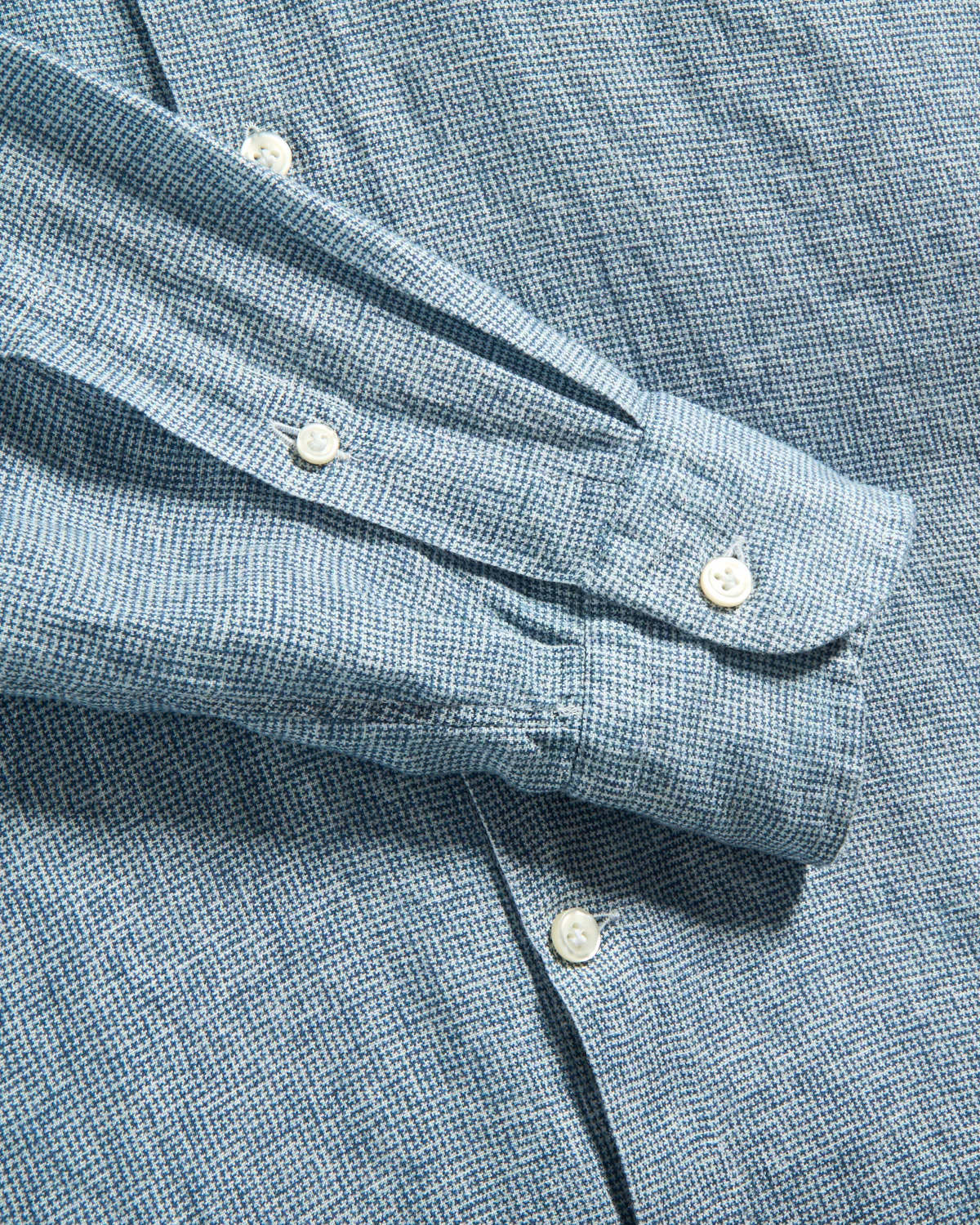 Blue Birdseye Linen Shirt - Image 4