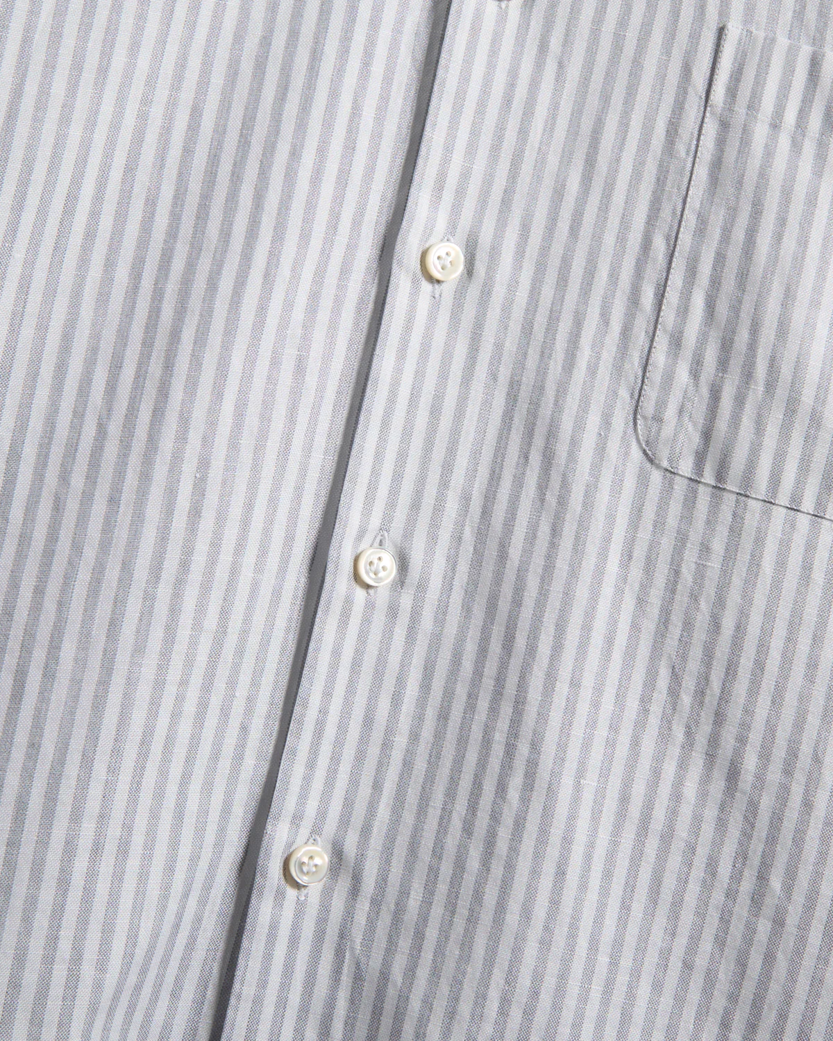 Cotton Linen Grey Bengal Shirt - Image 3
