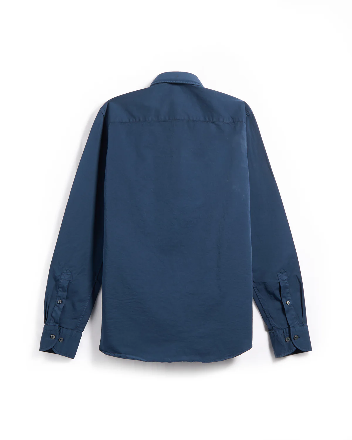 Garment Washed Solid Cotton Slim Fit Casual Shirt - Image 3