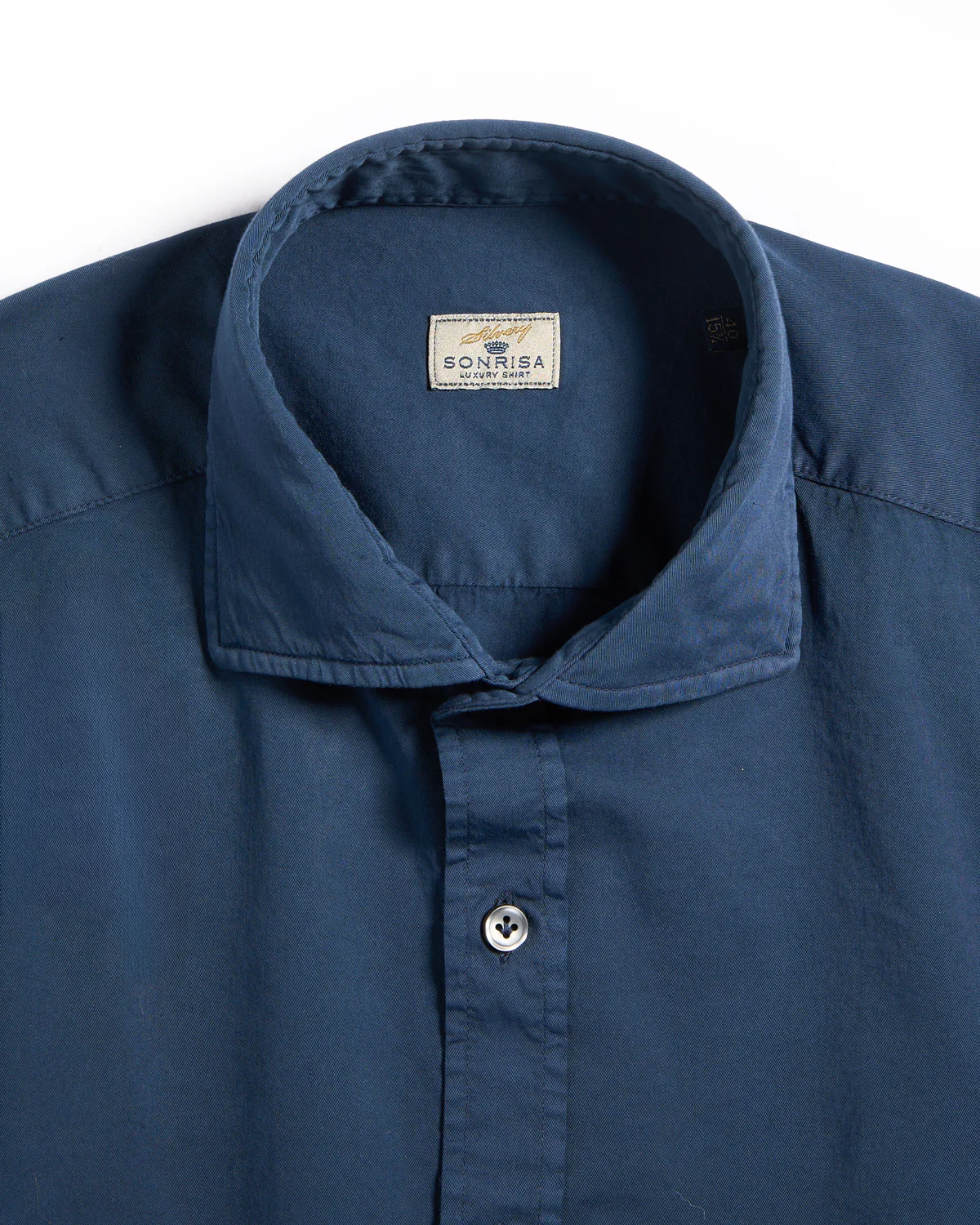 Garment Washed Solid Cotton Slim Fit Casual Shirt - Image 4