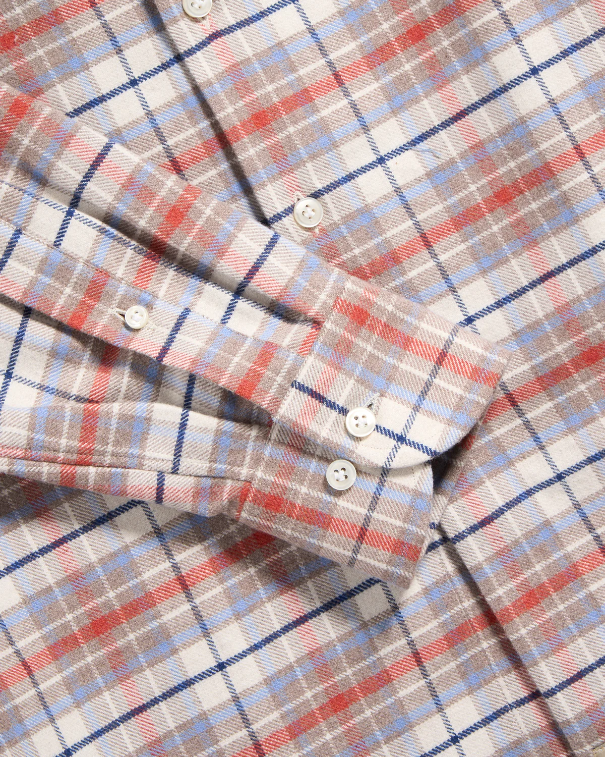 Lofty Flannel Check Twill Comfort Fit Luxury Sport Shirt - Image 2