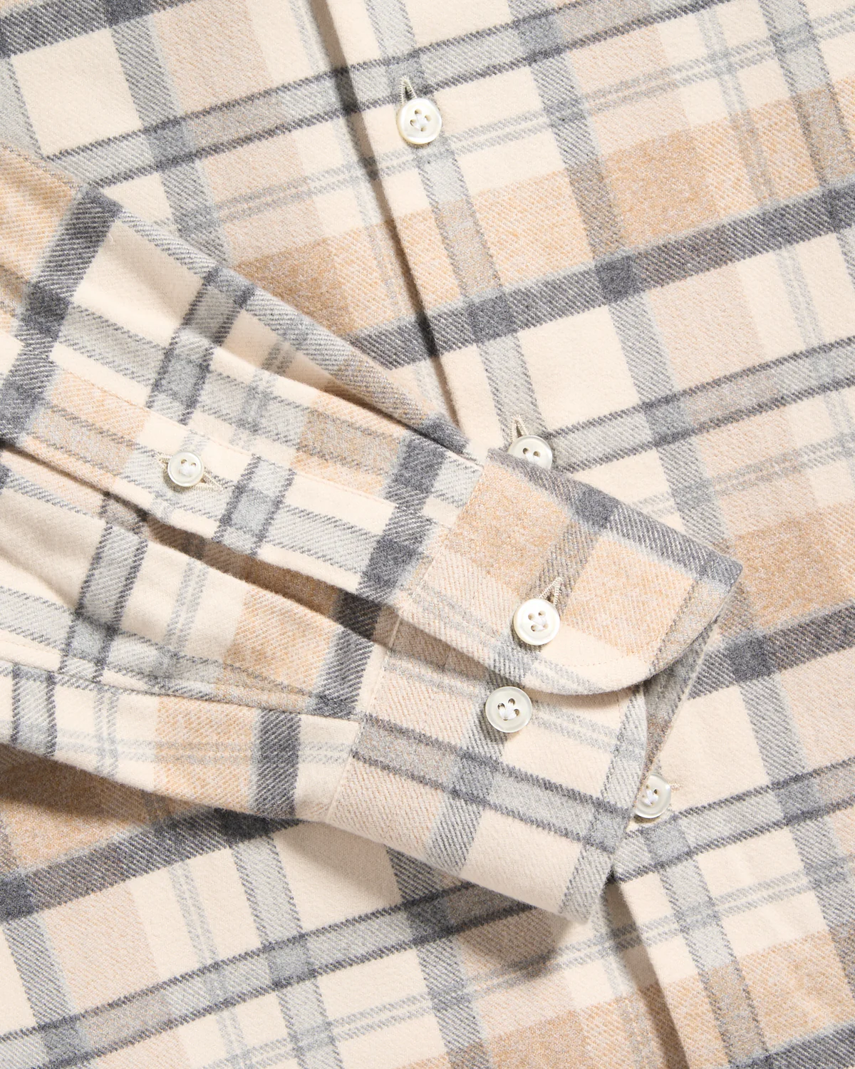 Lofty Flannel Check Twill Comfort Fit Luxury Sport Shirt - Image 2
