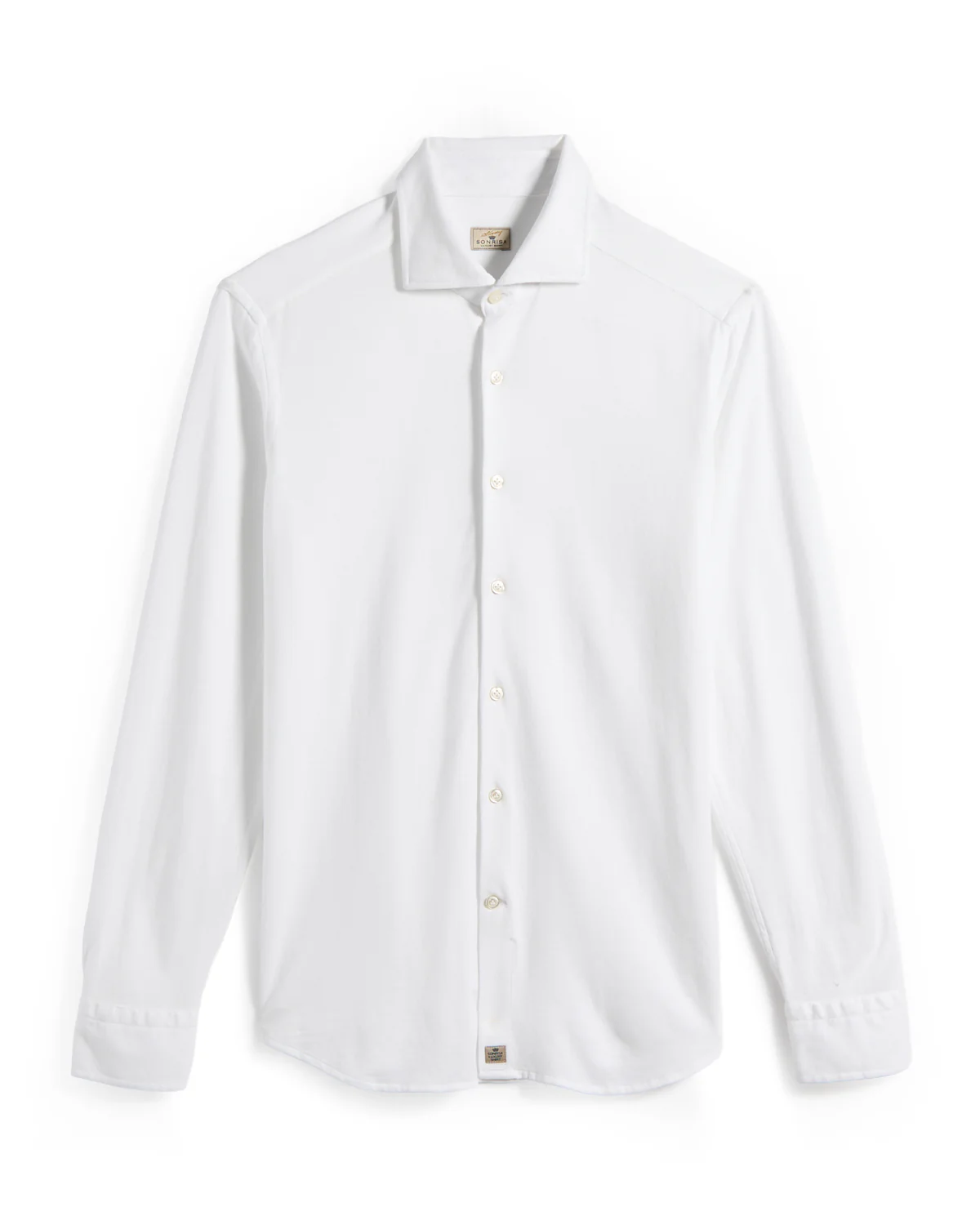 White Cotton Lyocell Lux Jersey Shirt