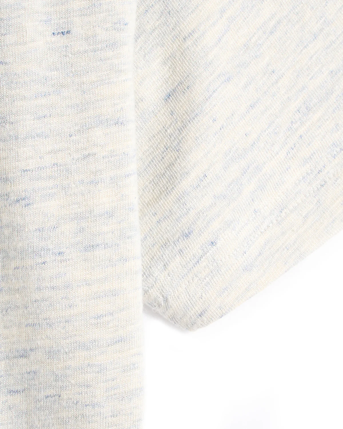 Enno Blue & Ivory Heathered Linen T-Shirt - Image 4